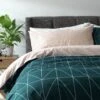 Habitat Geo Teal & Blush Reversible Bedding Set - Single 1 Habitat Geo Teal & Blush Reversible Bedding Set - Single -Bedding Promotion Store 8299947 R Z001A
