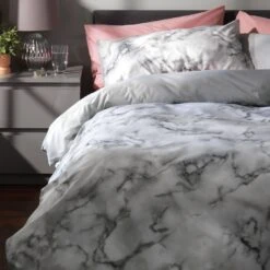 Habitat Marble White & Black Bedding Set - Single -Bedding Promotion Store 8343271 R Z006A