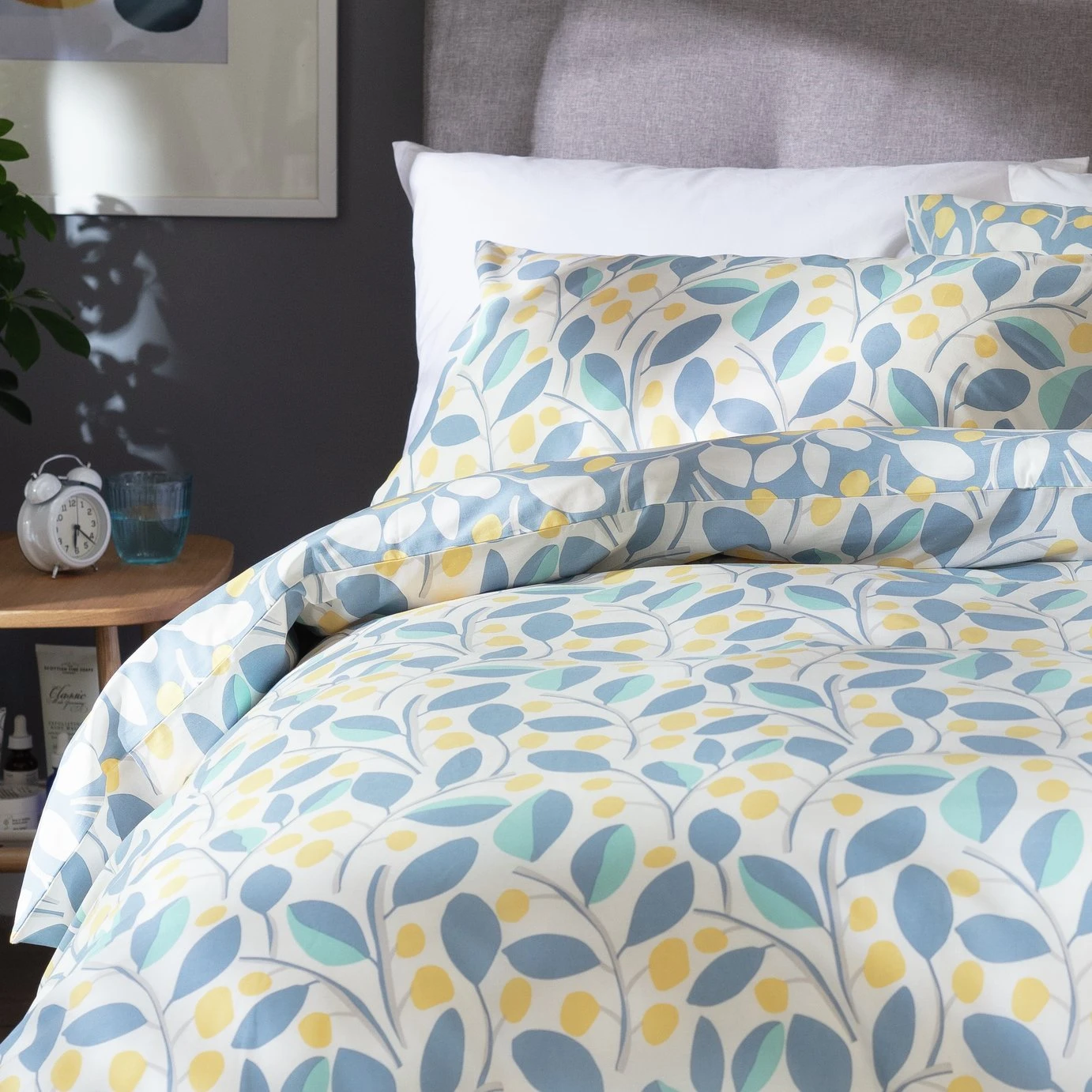 Habitat Scandi Floral Sky Blue & Yellow Bedding Set - Single 3 Habitat Scandi Floral Sky Blue & Yellow Bedding Set - Single