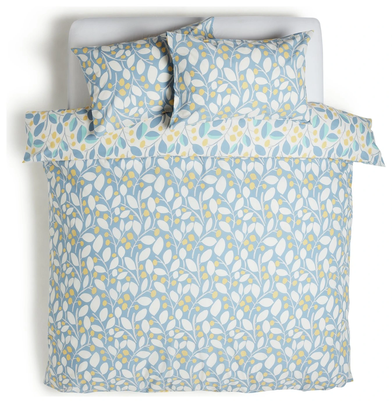 Habitat Scandi Floral Sky Blue & Yellow Bedding Set - Single 7 Habitat Scandi Floral Sky Blue & Yellow Bedding Set - Single - Image 5