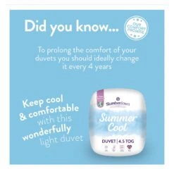 Slumberdown Summer Cool 4.5 Tog Duvet - Single 18 Slumberdown Summer Cool 4.5 Tog Duvet - Single -Bedding Promotion Store 8356756 R Z007A
