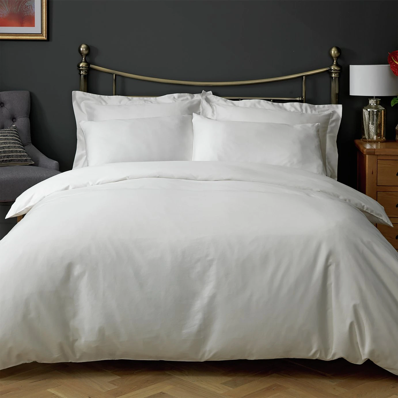 Habitat Egyptian Cotton 400TC Cream Bedding Set - Single 3 Habitat Egyptian Cotton 400TC Cream Bedding Set - Single