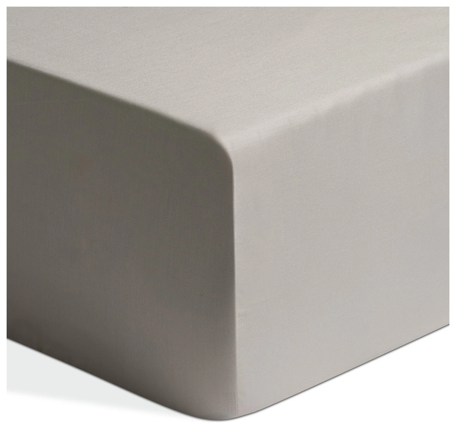 Habitat Egyptian Cotton 400TC Plain Grey Fitted Sheet-Single 3 Habitat Egyptian Cotton 400TC Plain Grey Fitted Sheet-Single