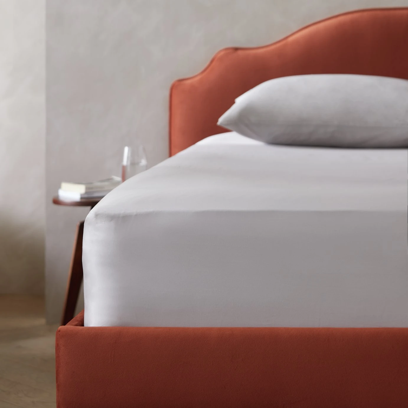 Habitat Egyptian Cotton 400TC Plain Grey Fitted Sheet-Single 4 Habitat Egyptian Cotton 400TC Plain Grey Fitted Sheet-Single - Image 2