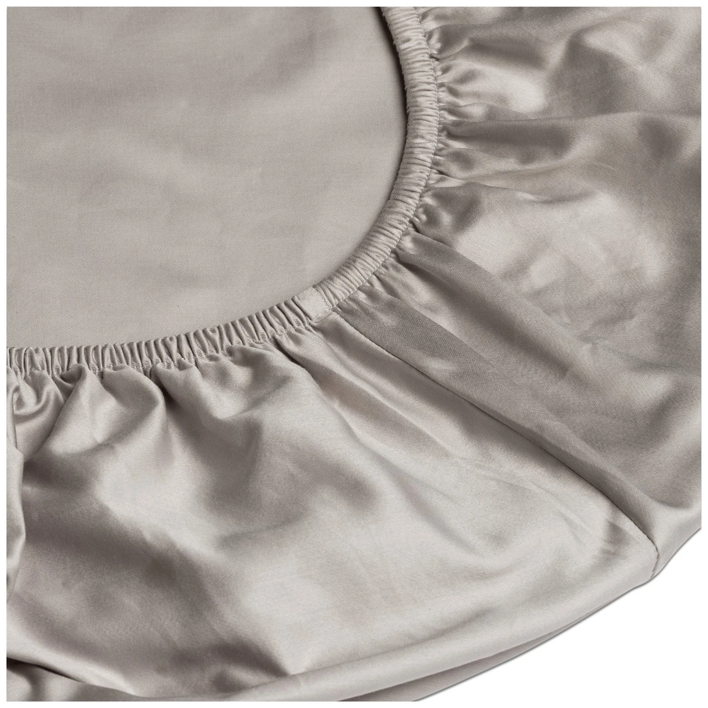 Habitat Egyptian Cotton 400TC Plain Grey Fitted Sheet-Single 5 Habitat Egyptian Cotton 400TC Plain Grey Fitted Sheet-Single - Image 3