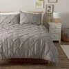 Habitat Hadley Pintuck Grey Bedding Set - Double 2 Habitat Hadley Pintuck Grey Bedding Set - Double -Bedding Promotion Store 8477611 R Z001A