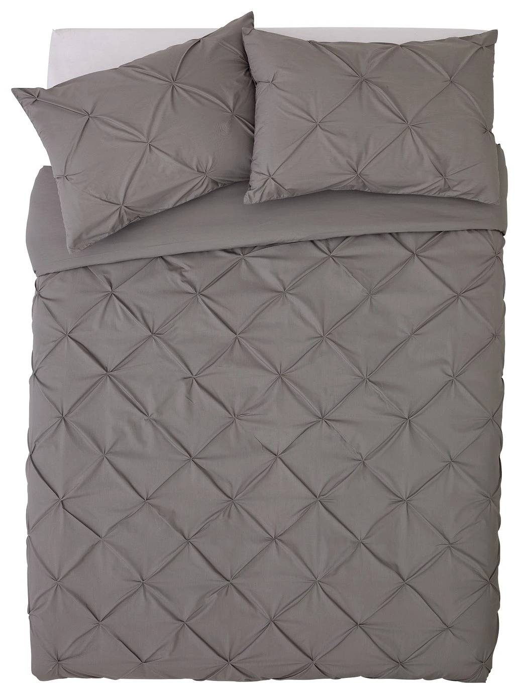 Habitat Hadley Pintuck Grey Bedding Set - Double 5 Habitat Hadley Pintuck Grey Bedding Set - Double - Image 3