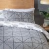 Habitat Stockholm Diamond Dash Grey Bedding Set - Single -Bedding Promotion Store 8671022 R Z001A