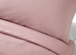 Habitat Cotton Rich Plain Blush Pink Bedding Set - Single -Bedding Promotion Store 8672784 R Z003A