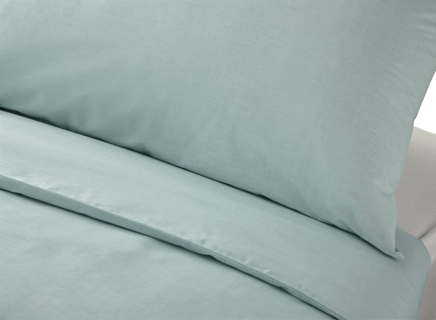 Habitat Cotton Rich Plain Duck Egg Bedding Set - Single 6 Habitat Cotton Rich Plain Duck Egg Bedding Set - Single - Image 4