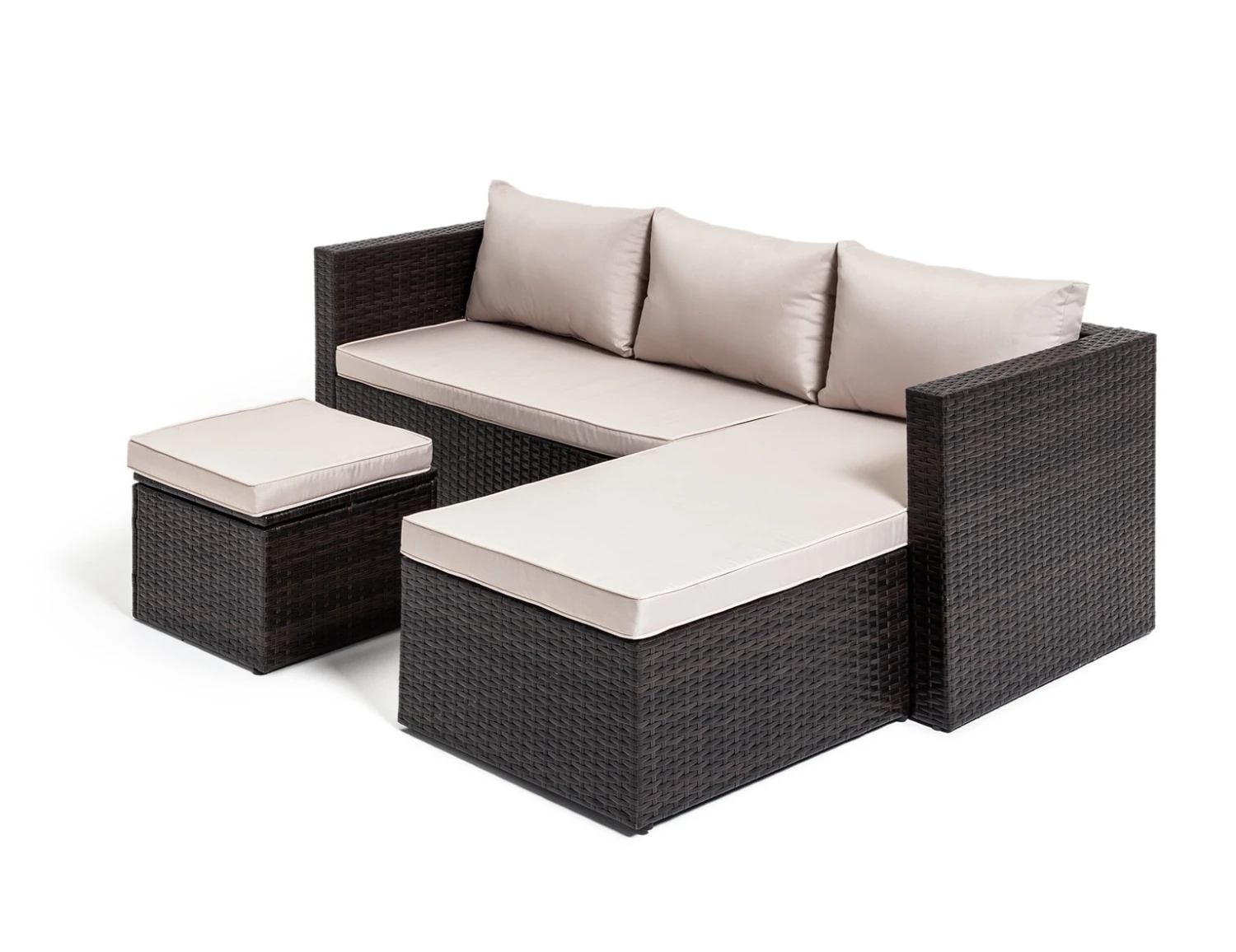 Habitat 4 Seater Rattan Effect Garden Sofa Set - Brown 3 Habitat 4 Seater Rattan Effect Garden Sofa Set - Brown