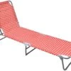 Habitat Folding Metal Sun Lounger - Geo Orange -Bedding Promotion Store 8769594 R Z001A
