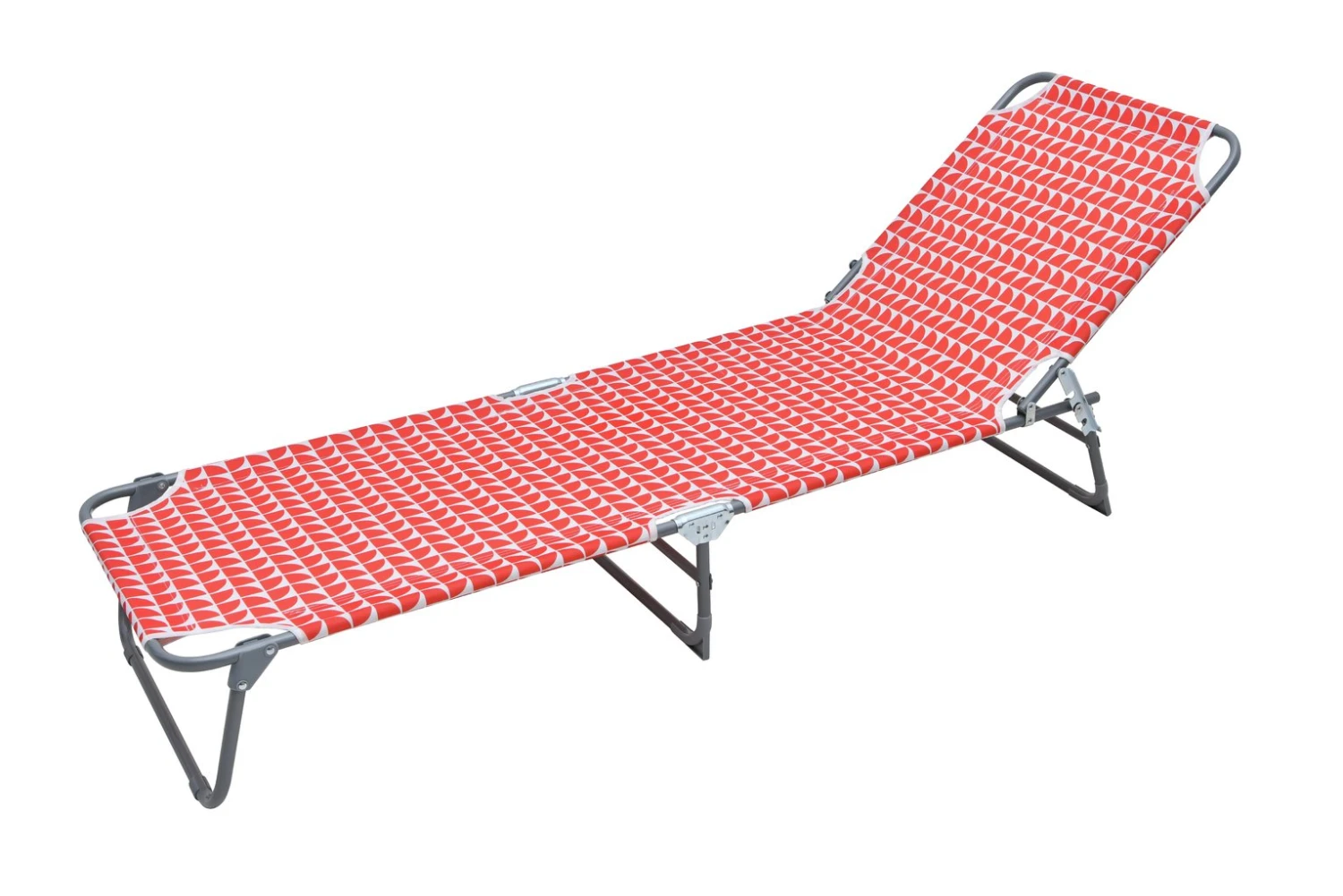 Habitat Folding Metal Sun Lounger - Geo Orange 7 Habitat Folding Metal Sun Lounger - Geo Orange - Image 5