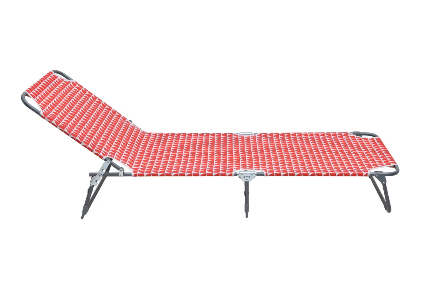 Habitat Folding Metal Sun Lounger - Geo Orange 8 Habitat Folding Metal Sun Lounger - Geo Orange - Image 6
