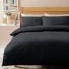 Habitat Stonewashed Cotton Plain Charcoal Bedding Set-Double -Bedding Promotion Store 8829427 R Z001A