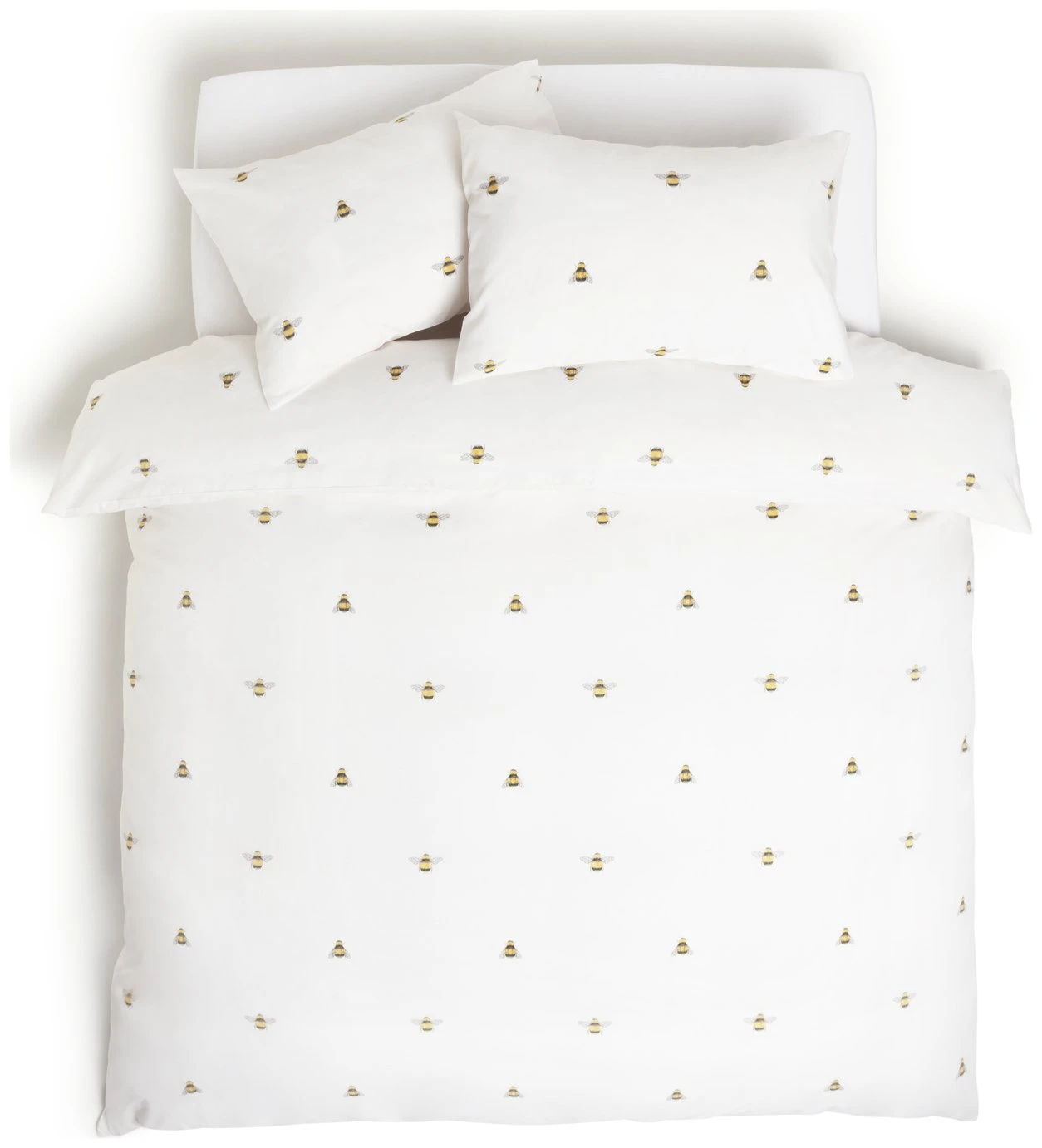 Habitat Hideaway Bee Print White Bedding Set - Single 5 Habitat Hideaway Bee Print White Bedding Set - Single - Image 3
