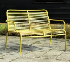 Habitat Ipanema 4 Seater Metal Garden Sofa Set - Yellow -Bedding Promotion Store 8893549 R Z006C
