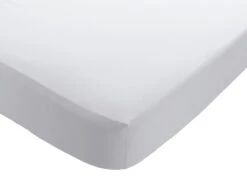 New Release 10 Habitat Stonewashed Plain White Flat Sheet - Single