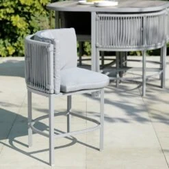 Habitat Nordic 4 Seater Rattan Patio Set - Grey -Bedding Promotion Store 8925620 R Z004C