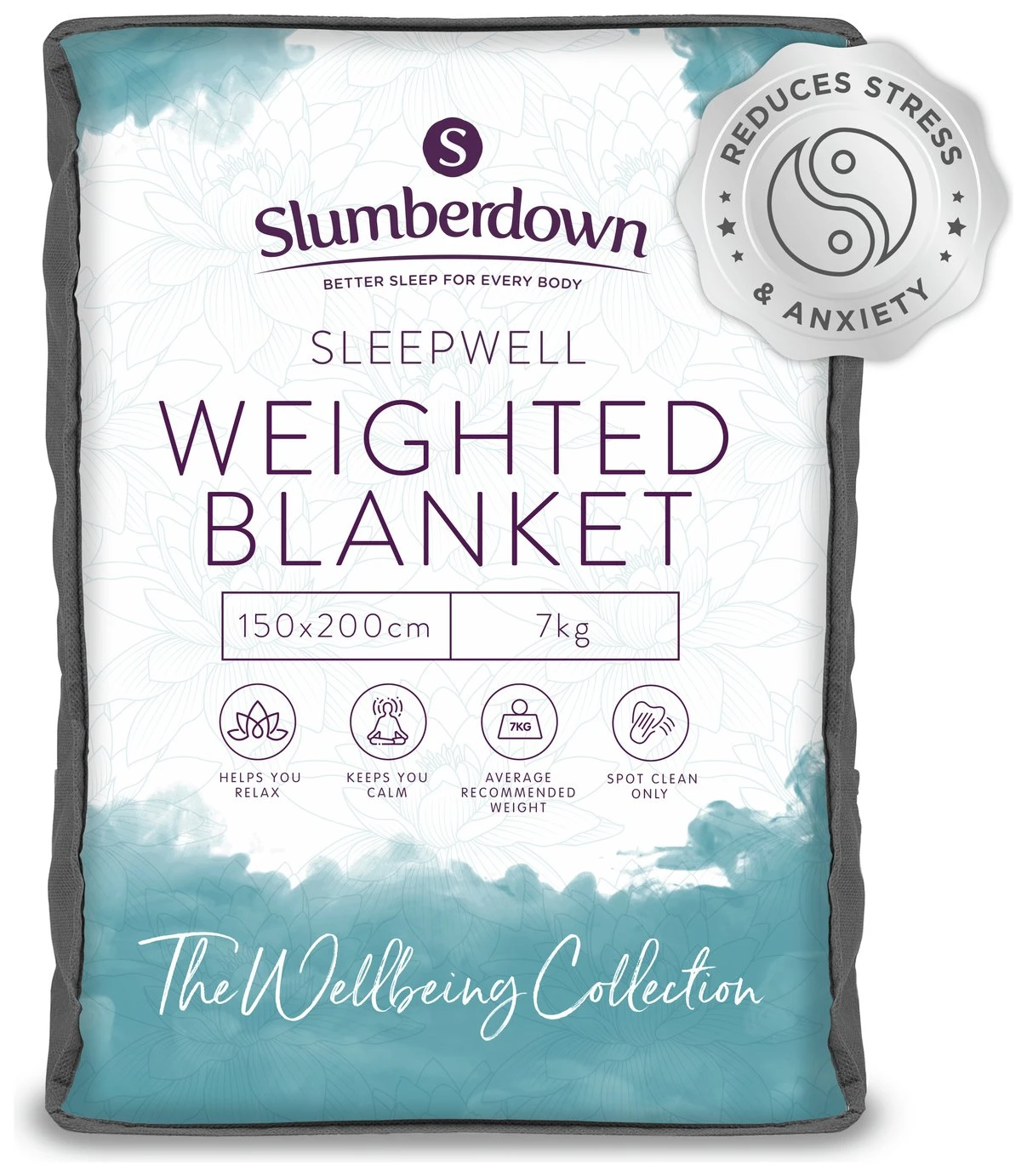 Slumberdown Wellbeing Weighted Adults Blanket - 7kg 3 Slumberdown Wellbeing Weighted Adults Blanket - 7kg