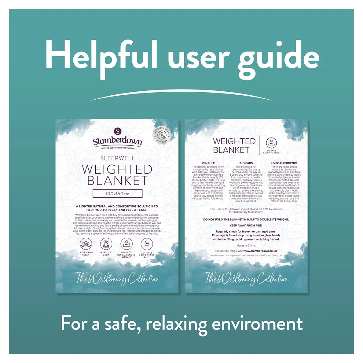 Slumberdown Wellbeing Weighted Adults Blanket - 7kg 11 Slumberdown Wellbeing Weighted Adults Blanket - 7kg - Image 9