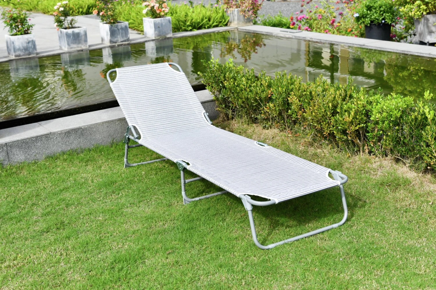 Habitat Folding Sun Lounger - Grey 4 Habitat Folding Sun Lounger - Grey - Image 2