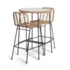 Habitat 2 Seater Bamboo Garden Bar Bistro Set -Bedding Promotion Store 8974145 R Z001A