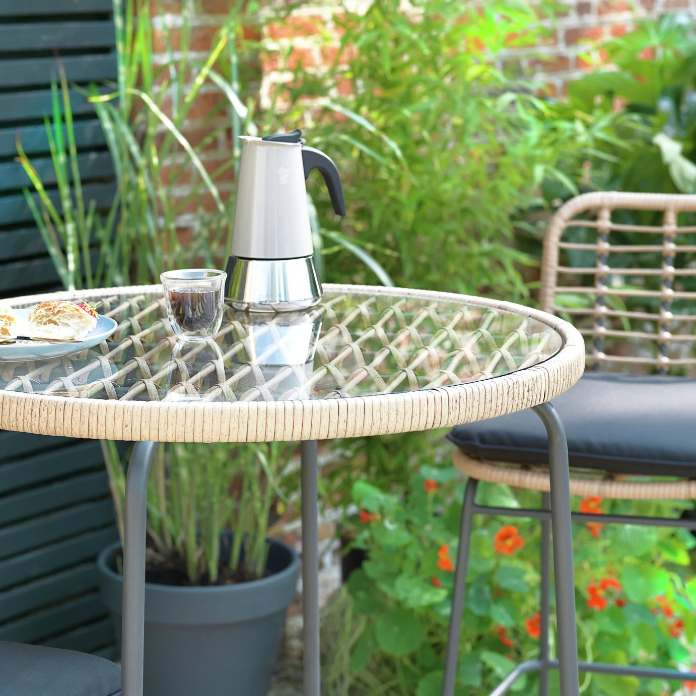 Habitat 2 Seater Bamboo Garden Bar Bistro Set 8 Habitat 2 Seater Bamboo Garden Bar Bistro Set - Image 6