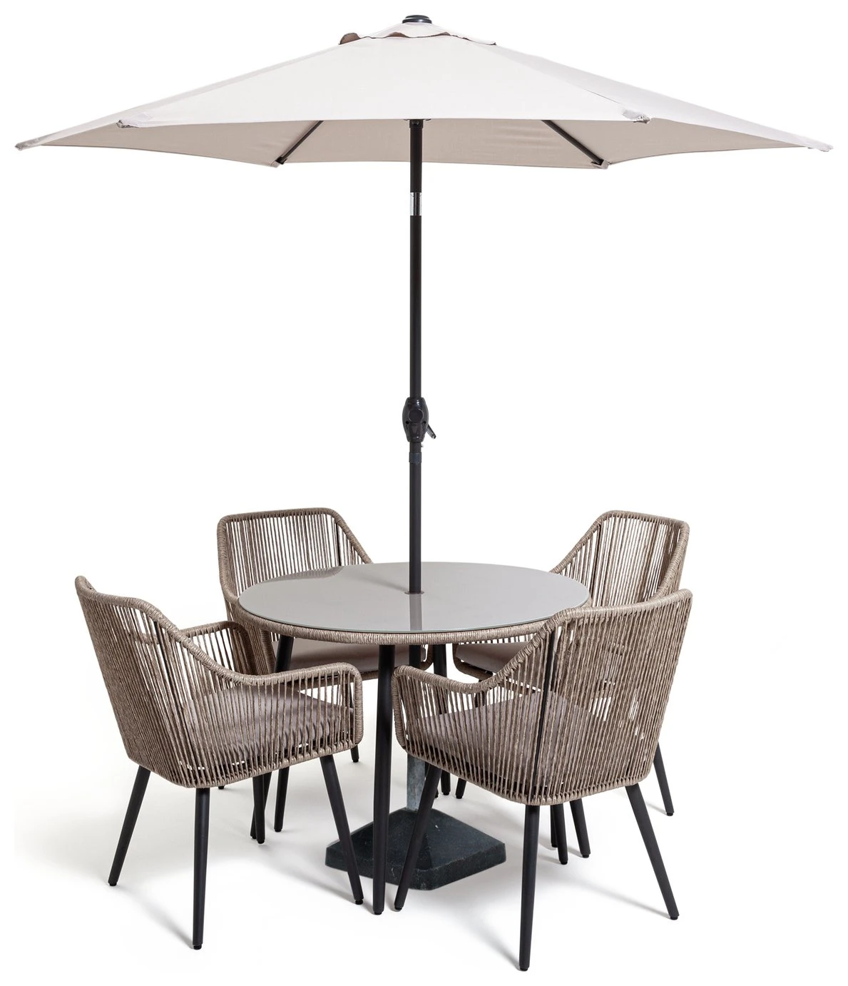 Habitat Malta 4 Seater Rattan Effect Patio Set - Natural 7 Habitat Malta 4 Seater Rattan Effect Patio Set - Natural - Image 5