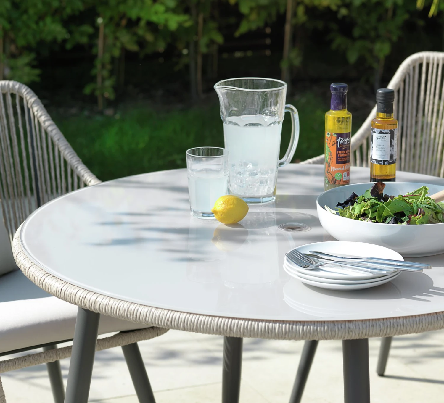 Habitat Malta 4 Seater Rattan Effect Patio Set - Natural 10 Habitat Malta 4 Seater Rattan Effect Patio Set - Natural - Image 8