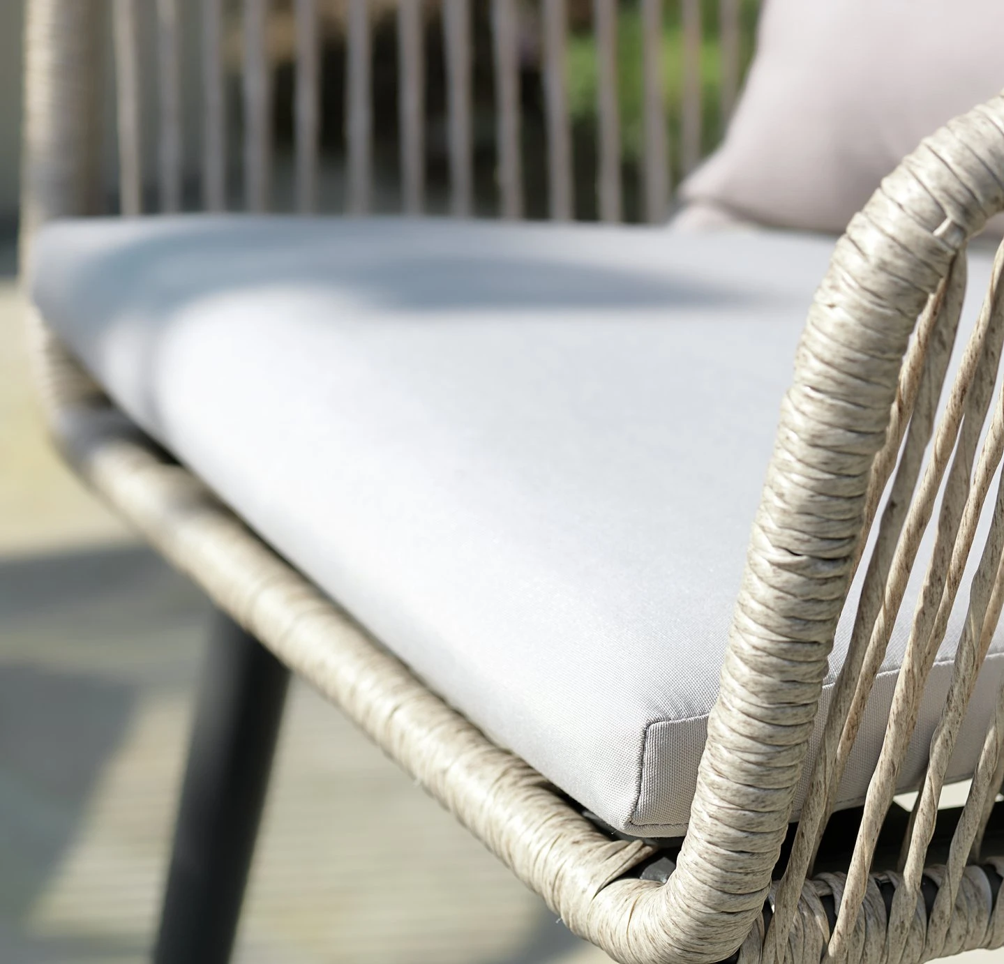 Habitat Malta 4 Seater Rattan Effect Patio Set - Natural 11 Habitat Malta 4 Seater Rattan Effect Patio Set - Natural - Image 9