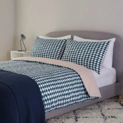 Habitat Cotton Scallop Teal Reversible Bedding Set - Double -Bedding Promotion Store 8985684 R Z005A