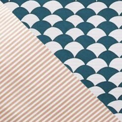 Habitat Cotton Scallop Teal Reversible Bedding Set - Double -Bedding Promotion Store 8985684 R Z017A