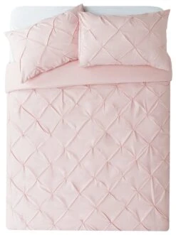 Habitat Hadley Pintuck Blush Pink Bedding Set - Double -Bedding Promotion Store 9161397 R Z002A