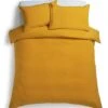 Habitat Stonewashed Cotton Plain Mustard Bedding Set -Double -Bedding Promotion Store 9189252 R Z001A