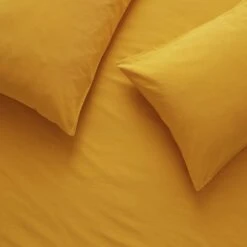 Habitat Stonewashed Cotton Plain Mustard Bedding Set -Double 11 Habitat Stonewashed Cotton Plain Mustard Bedding Set -Double -Bedding Promotion Store 9189252 R Z002A