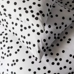 Habitat Cotton Dot Penny White & Black Bedding Set - Single -Bedding Promotion Store 9199747 R Z003A