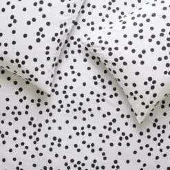 Habitat Cotton Dot Penny White & Black Bedding Set - Single -Bedding Promotion Store 9199747 R Z005A