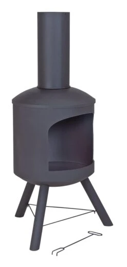 La Hacienda Contemporary Steel Chiminea 17 La Hacienda Contemporary Steel Chiminea -Bedding Promotion Store 9207811 R Z020A