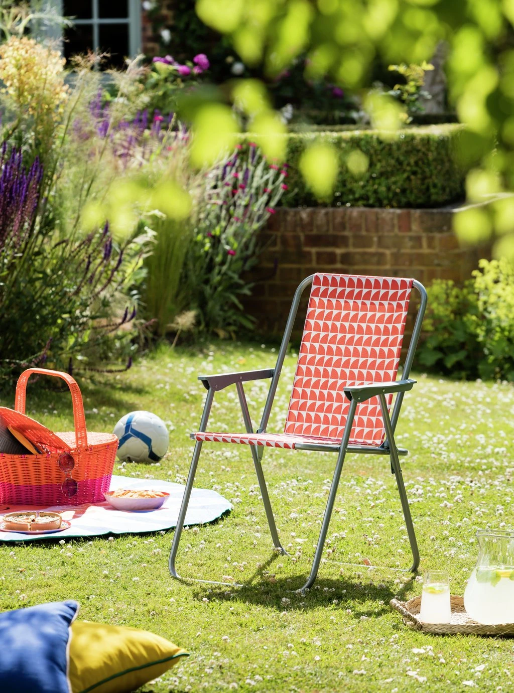 Habitat Folding Metal Garden Chair - Orange 4 Habitat Folding Metal Garden Chair - Orange - Image 2