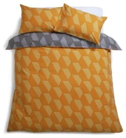 Habitat Industrial Geo Grey Reversible Bedding Set - Single -Bedding Promotion Store 9281318 R Z004A