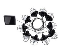 Habitat 10 Warm White Caged Bulb LED Solar String Lights -Bedding Promotion Store 9298057 R Z001A