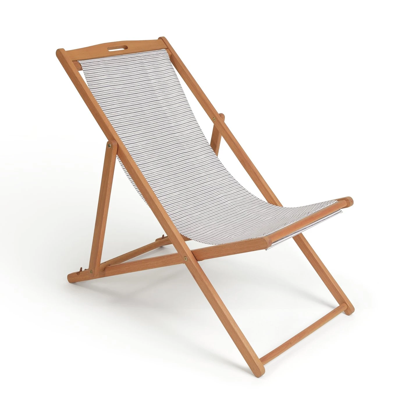 Habitat Folding Wooden Garden Deck Chair - Grey 7 Habitat Folding Wooden Garden Deck Chair - Grey - Image 5