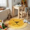 Habitat Kids Lion Face Circle Rug - Yellow - 100x100cm 1 Habitat Kids Lion Face Circle Rug - Yellow - 100x100cm -Bedding Promotion Store 9338065 R Z001A