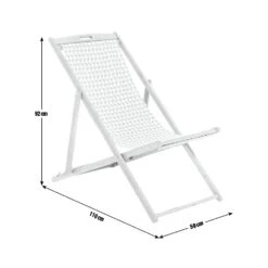 Habitat Folding Wooden Garden Deck Chair - White 14 Habitat Folding Wooden Garden Deck Chair - White -Bedding Promotion Store 9338443 R E001