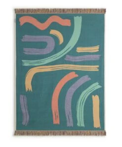 Habitat Studio Squiggle Cotton Throw - Multicoloured 13 Habitat Studio Squiggle Cotton Throw - Multicoloured -Bedding Promotion Store 9340541 R Z005A