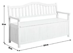 Habitat Henrietta 3 Seater Wooden Bench With Storage - White 12 Habitat Henrietta 3 Seater Wooden Bench With Storage - White -Bedding Promotion Store 9344080 R E001