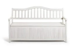 Habitat Henrietta 3 Seater Wooden Bench With Storage - White 13 Habitat Henrietta 3 Seater Wooden Bench With Storage - White -Bedding Promotion Store 9344080 R Z003A