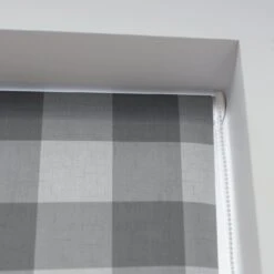 Habitat Block Check Blackout Roller Blind - 3ft - Grey 9 Habitat Block Check Blackout Roller Blind - 3ft - Grey -Bedding Promotion Store 9372746 R Z002C