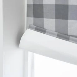 Habitat Block Check Blackout Roller Blind - 3ft - Grey 10 Habitat Block Check Blackout Roller Blind - 3ft - Grey -Bedding Promotion Store 9372746 R Z003C